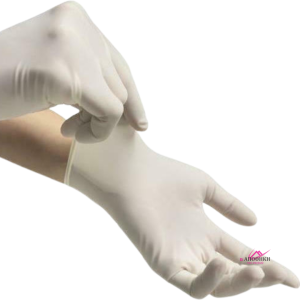 Γάντια Latex Μιας Χρήσης Χωρίς Πούδρα Λευκό 100τμχ