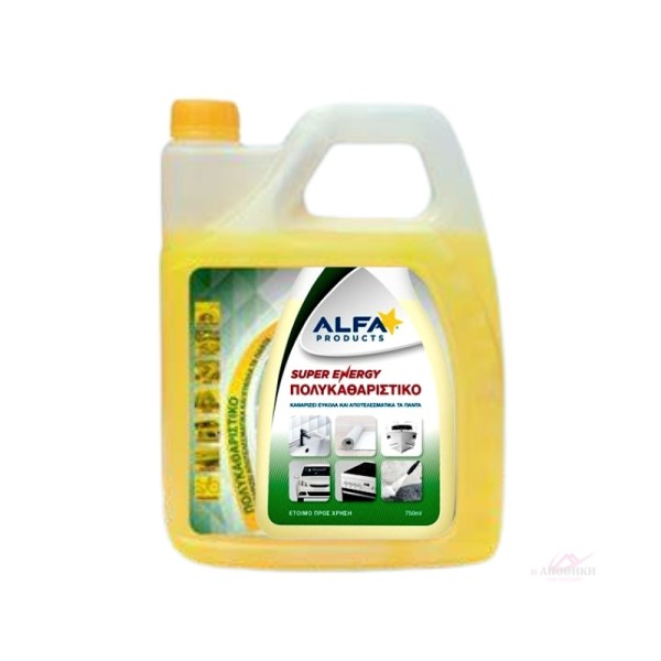 Καθαριστικο - Alfa Products Super Energy Πολυκαθαριστικό  4L ΚΑΘΑΡΙΟΤΗΤΑ 
