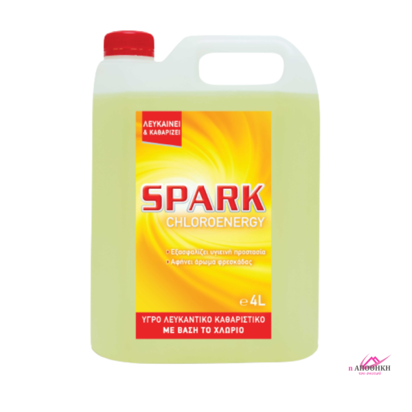 SPARK  Chloro Ultra Υγρό Λευκαντικό Καθαριστικό με Χλώριο 4L ΚΑΘΑΡΙΟΤΗΤΑ 