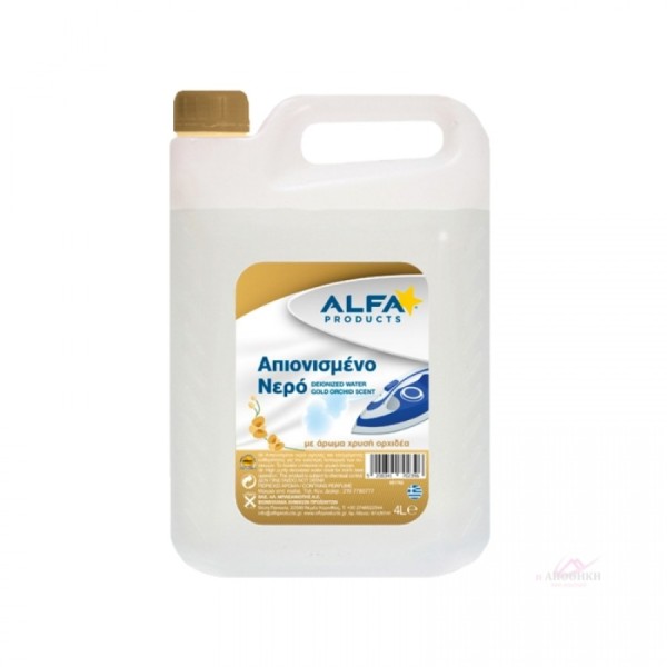 Βοηθητικο Πλυντηριου Ρουχων - Alfa Products Aπιονισμένο Νερό με Άρωμα Χρυσής Ορχιδέας 4L ΚΑΘΑΡΙΟΤΗΤΑ 