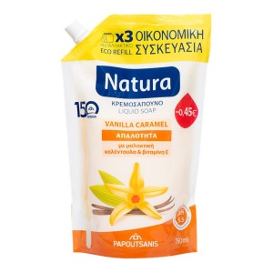 Papoutsanis Natura Κρεμοσάπουνο Ανταλλακτικό Vanilla Caramel  750 ml